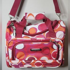 Women's TRACKER Pink and Orange Patterened Travel Bag